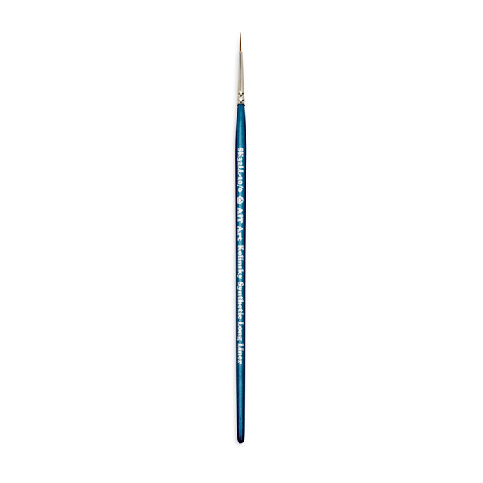 AIT Art Select Pack of 3 Single Size Long Liners, Synthetic Kolinsky Sable, Short-Handle Brushes, Set Assembled in USA, Pick the Exact Size You Want for Your Project