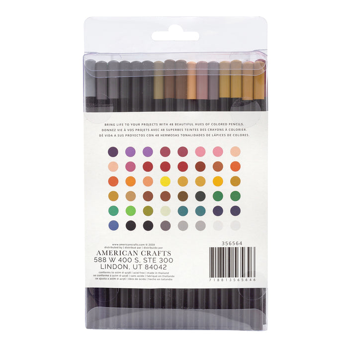 American Crafts - Colored Pencil Set, 48-piece