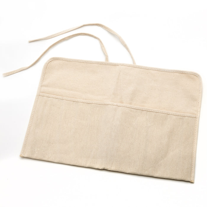 Paint Brush Holder, Natural Cotton Canvas, Roll Up Design, Protects Small Brushes and Tools, Saves Space During Storage or Travel