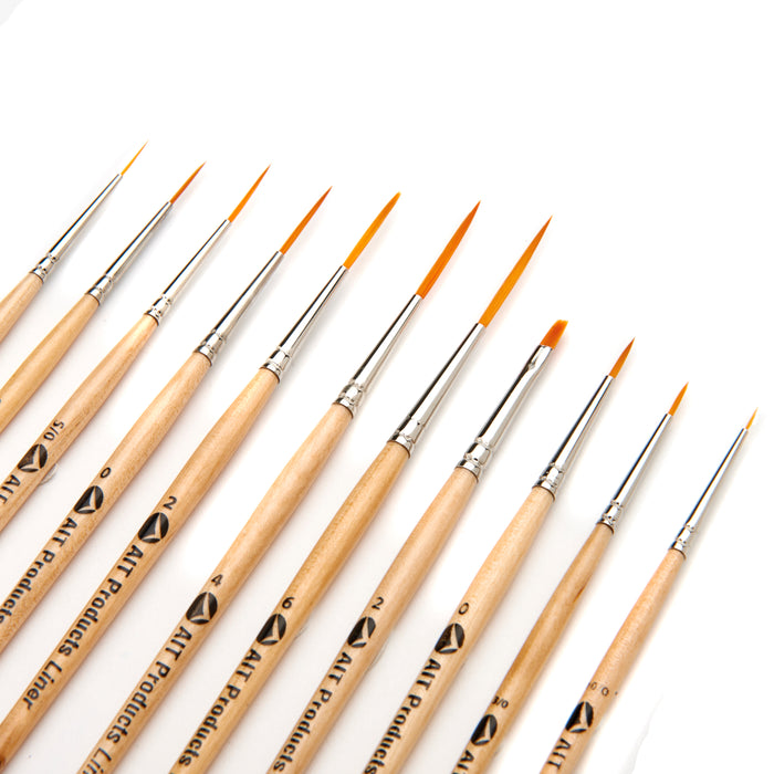 Paint Brush Set of 11 Detail Brushes, Handmade in USA, Trusted Performance for Fine Detail Painting