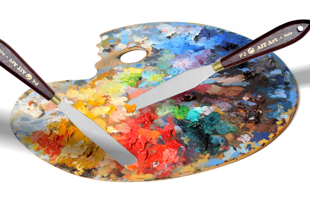 AIT Art Select Palette Knives - Set of 3 Knives with Italian Carbon Steel Blades - Durable and Versatile