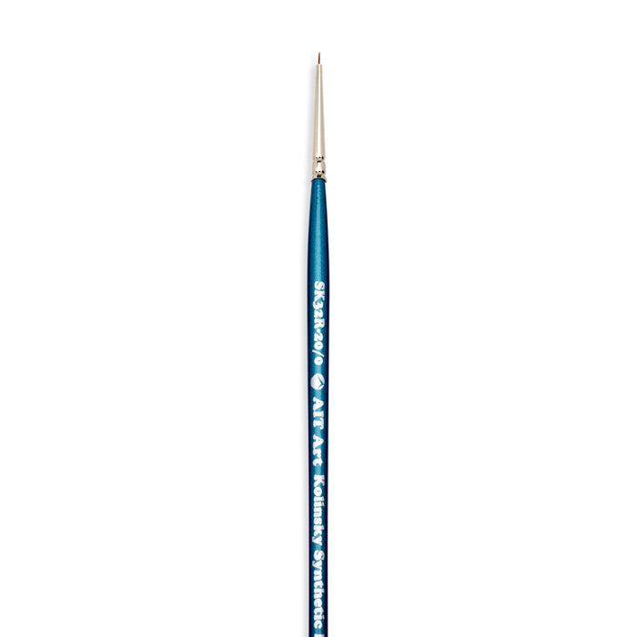 AIT Art Select Pack of 3 Single Size Detail Rounds, Synthetic Kolinsky Sable, Short-Handle Brushes, Set Assembled in USA, Pick the Exact Size You Want for Your Project