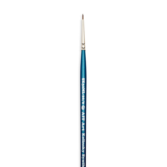 AIT Art Select Pack of 3 Single Size Detail Mini Liners, Synthetic Kolinsky Sable, Short-Handle Brushes, Set Assembled in USA, Pick the Exact Size You Want for Your Project