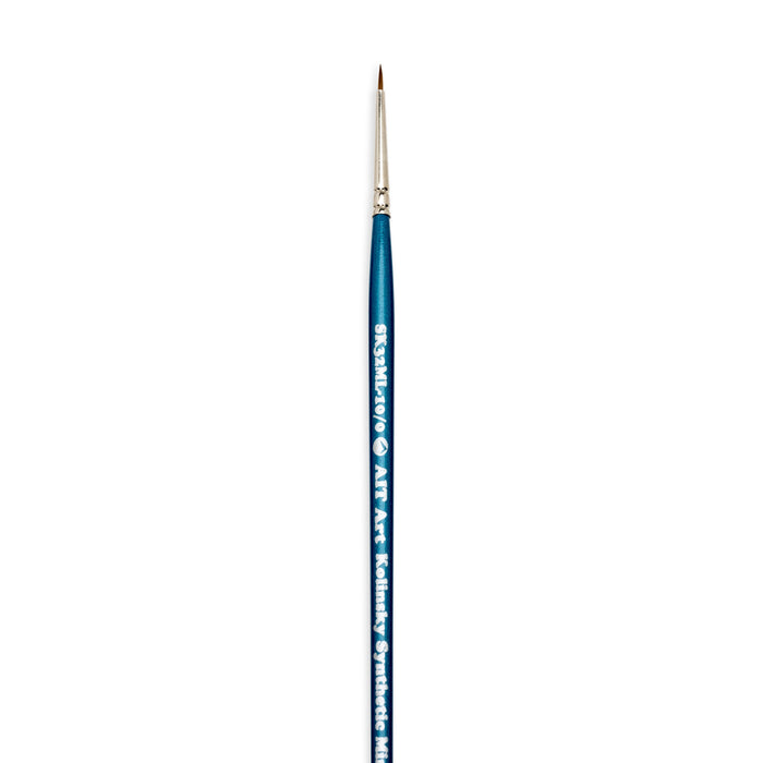 AIT Art Select Pack of 3 Single Size Detail Mini Liners, Synthetic Kolinsky Sable, Short-Handle Brushes, Set Assembled in USA, Pick the Exact Size You Want for Your Project