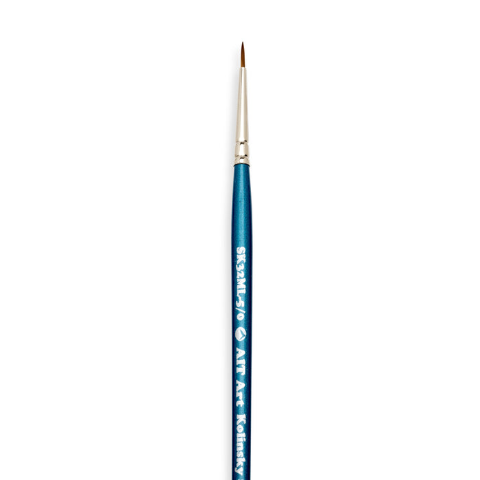 AIT Art Select Pack of 3 Single Size Detail Mini Liners, Synthetic Kolinsky Sable, Short-Handle Brushes, Set Assembled in USA, Pick the Exact Size You Want for Your Project