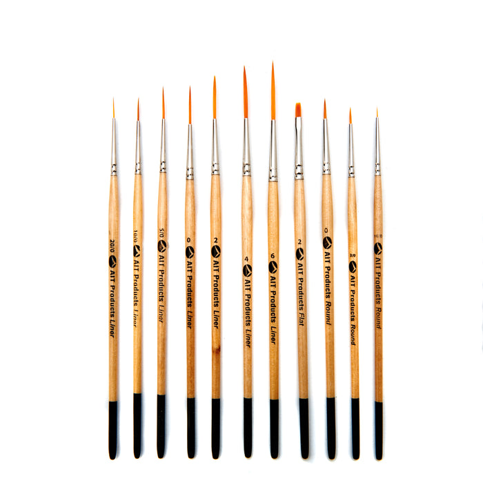 Paint Brush Set of 11 Detail Brushes, Handmade in USA, Trusted Performance for Fine Detail Painting