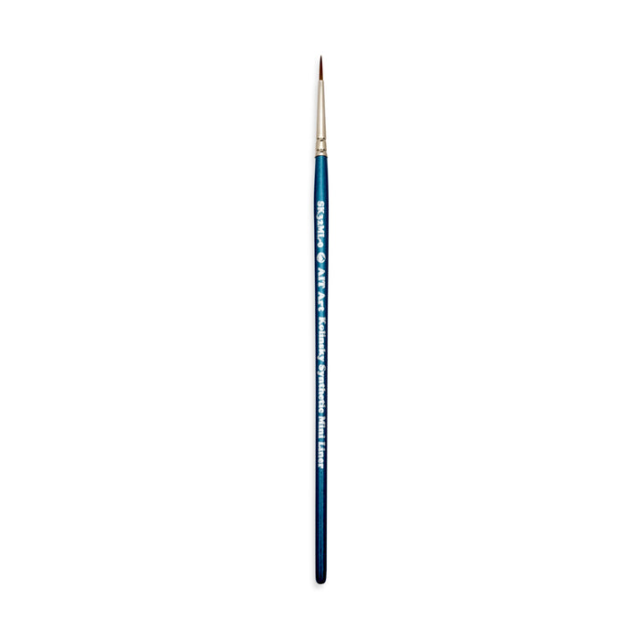 AIT Art Select Pack of 3 Single Size Detail Mini Liners, Synthetic Kolinsky Sable, Short-Handle Brushes, Set Assembled in USA, Pick the Exact Size You Want for Your Project