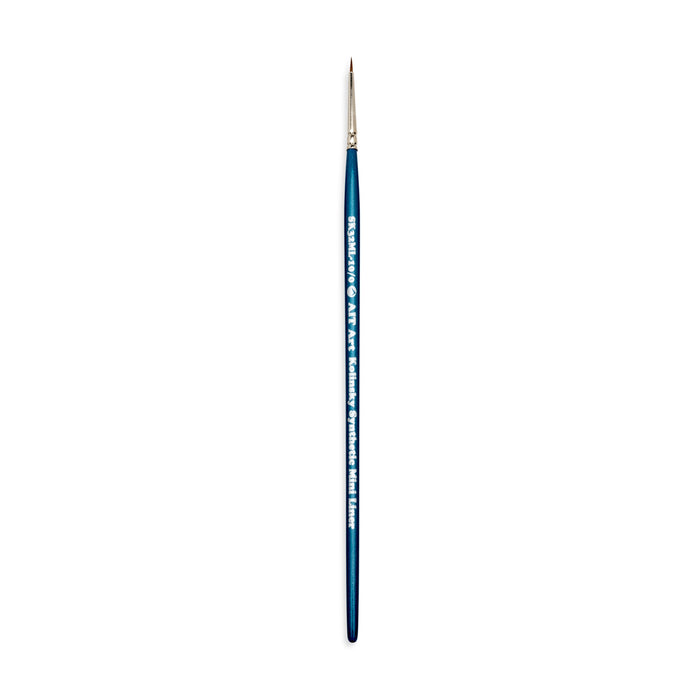 AIT Art Select Pack of 3 Single Size Detail Mini Liners, Synthetic Kolinsky Sable, Short-Handle Brushes, Set Assembled in USA, Pick the Exact Size You Want for Your Project