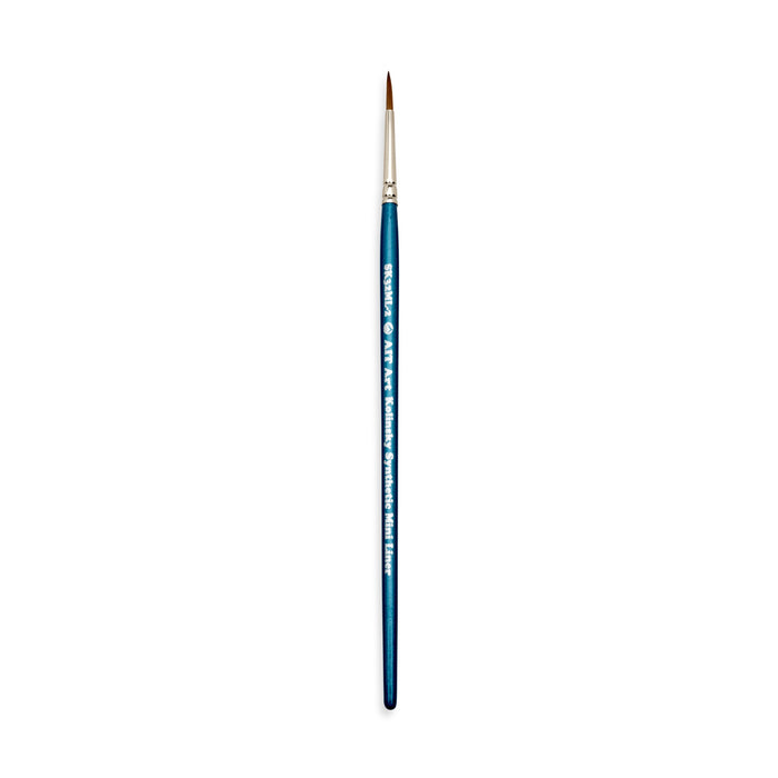 AIT Art Select Pack of 3 Single Size Detail Mini Liners, Synthetic Kolinsky Sable, Short-Handle Brushes, Set Assembled in USA, Pick the Exact Size You Want for Your Project