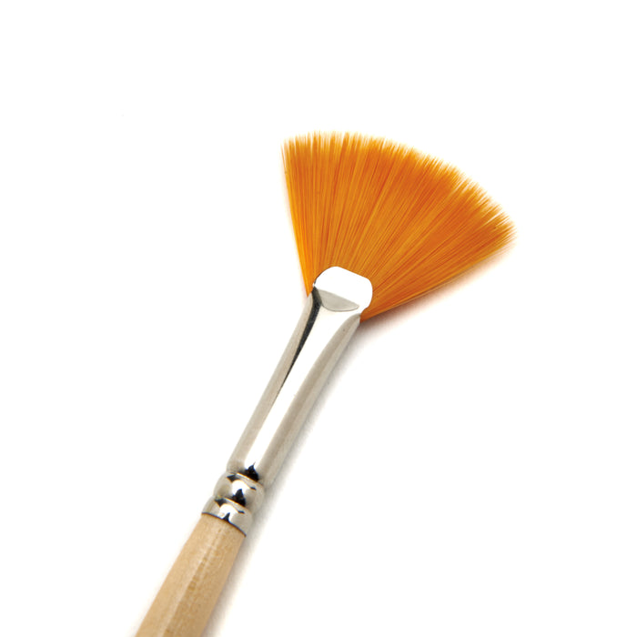 Paint Brush Set of 8 Short-Handle Artist Brushes,  Angle Shaders, Filberts, and a Fan, Handmade in USA for Lasting Performance