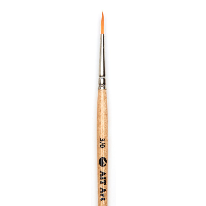 Pack of 3 Single Size Short-Handle Mini Liner Brushes, Handmade in USA, Pick the Exact Size You Want for Your Project