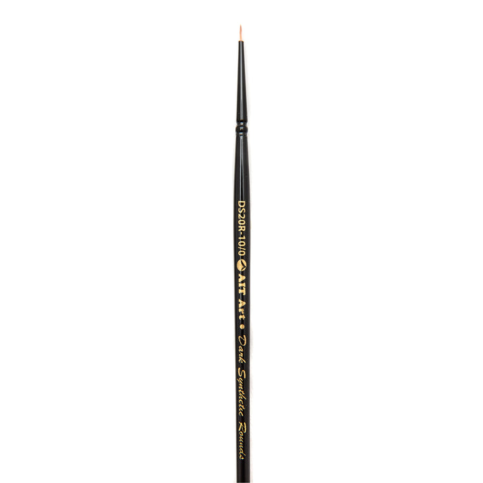 AIT Art Premium Detail Brush Set, 5 Dark Synthetic Paint Brushes, Handmade in USA, Best Quality Set for Precision Details with Oil, Acrylic, and Watercolors