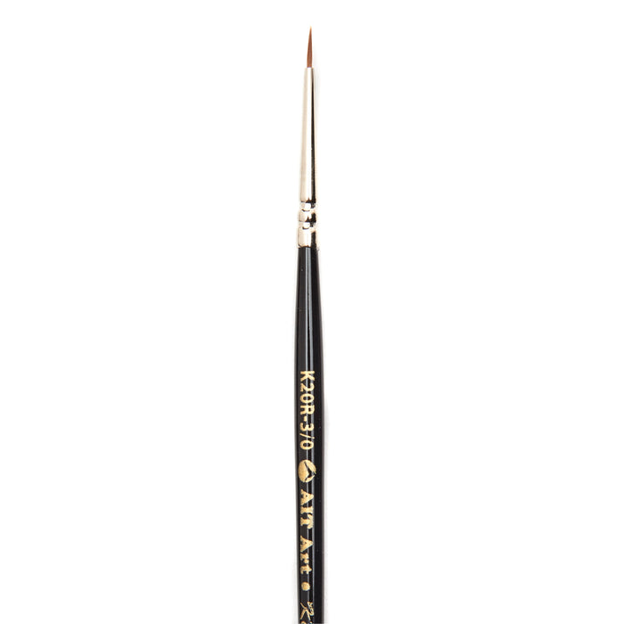 AIT Art Premium Pack of 3 Single Size Kolinsky Short-Handle Round Brushes, Handmade in USA, Pick the Exact Size You Want for Your Project