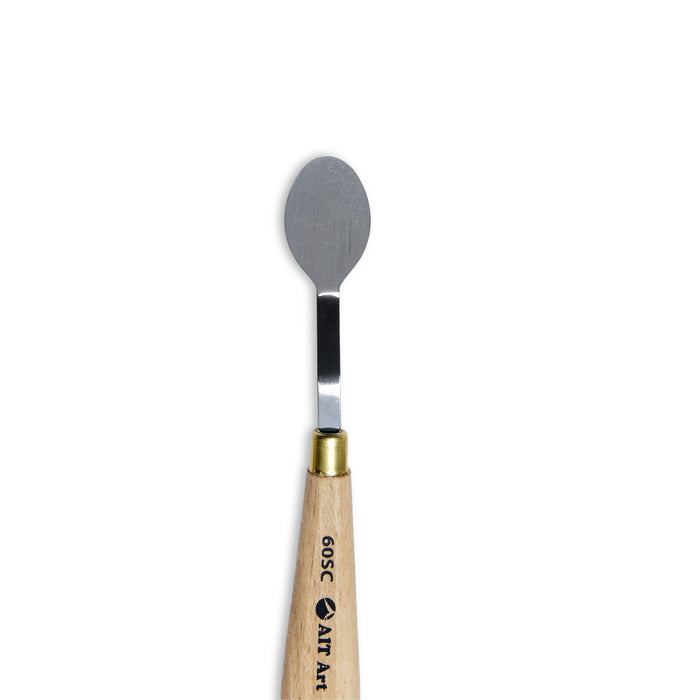 AIT Art Select Painting Knives - Set of 5 - Assorted Trowel Shapes with Italian Carbon Steel Blades - Durable and Versatile
