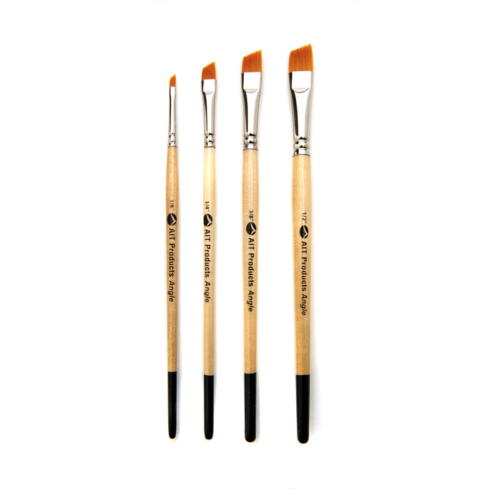 Paint Brush Set of 8 Short-Handle Artist Brushes,  Angle Shaders, Filberts, and a Fan, Handmade in USA for Lasting Performance