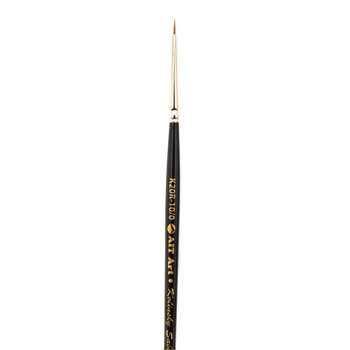 AIT Art Premium Detail Brush Set, 5 Pure Kolinsky Russian Red Sable Paint Brushes, Handmade in USA, Best Quality Set for Ultimate Details with Oil,  Acrylic or Watercolors