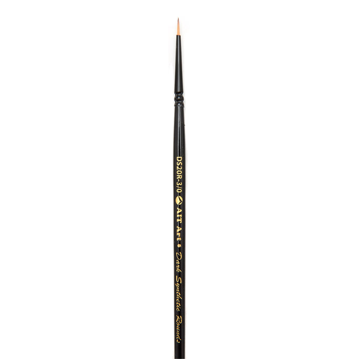 AIT Art Premium Detail Brush Set, 5 Dark Synthetic Paint Brushes, Handmade in USA, Best Quality Set for Precision Details with Oil, Acrylic, and Watercolors