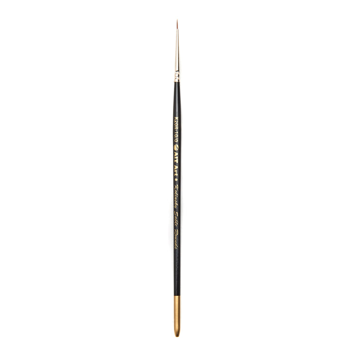 AIT Art Premium Pack of 3 Single Size Kolinsky Short-Handle Round Brushes, Handmade in USA, Pick the Exact Size You Want for Your Project