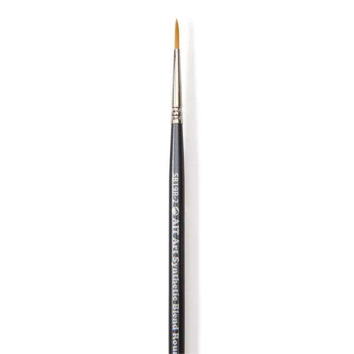 AIT Art Select Paint Brush Set, 5 Long Handle Synthetic Blend Round Paint Brushes, Handmade in USA, Set for Superior Results with Oil, Acrylic, and Watercolors