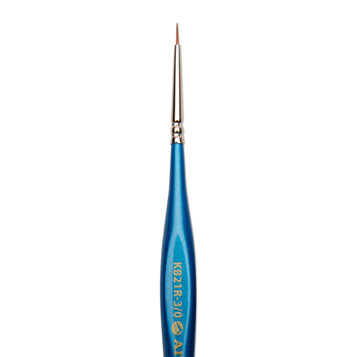 AIT Art Premium Detail Brush Set, 4 Kolinsky Blend Paint Brushes for Miniature Details, Handmade in USA for Trusted Performance, Triangular Handle Design for The Best Grip and Ultimate Precision