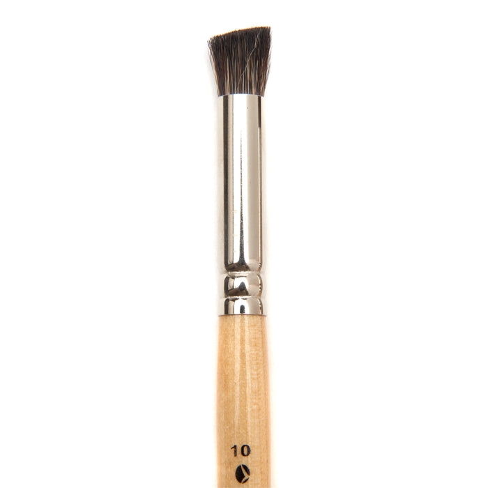 Paint Brush Set of 5 Natural Hair Deerfoot Stippler Texture Brushes, Handmade in USA for Superior Results with Watercolors, Acrylic, and Oil