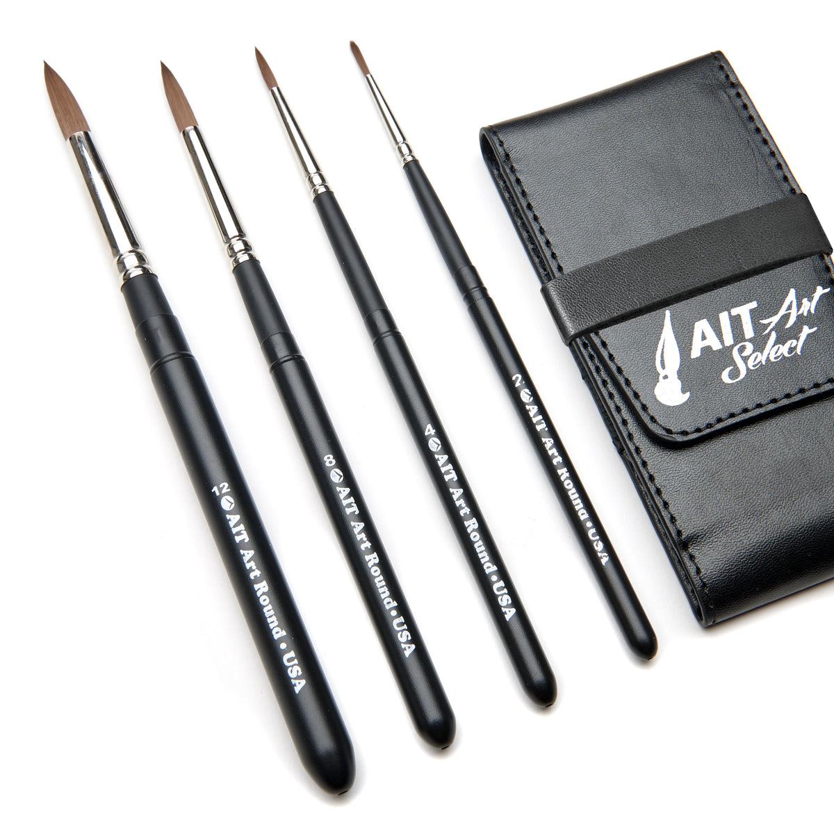 AIT Art Select Paint Brush Set, 5 Long Handle Synthetic Blend