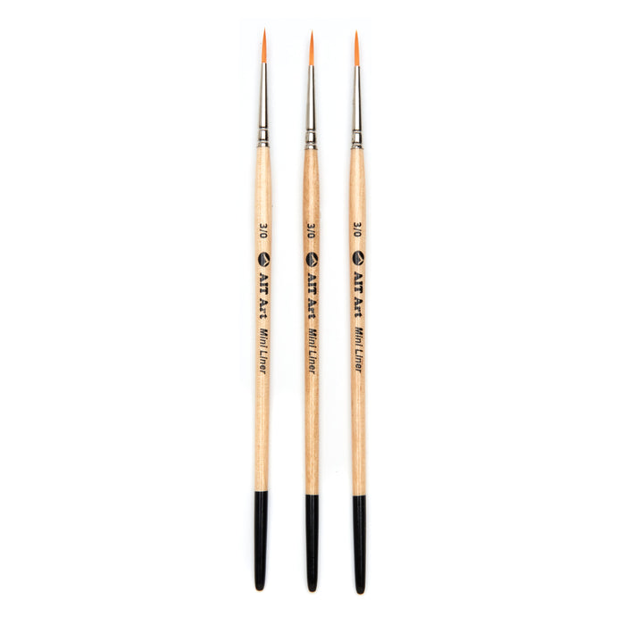 30ct Flat Liner & Round Brushes by Artsmith