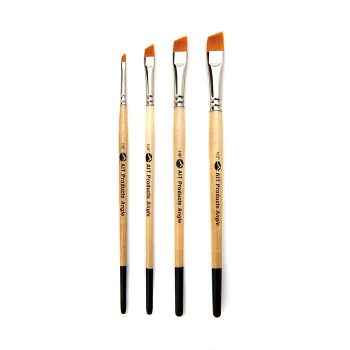 Paint Brush Set of 8 Short-Handle Artist Brushes, Angle Shaders, Filberts,  and a Fan, Handmade in USA for Lasting Performance